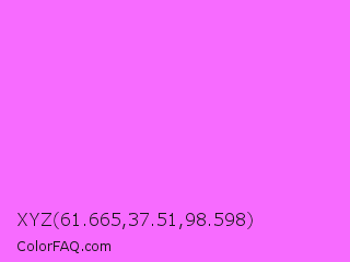 XYZ 61.665,37.51,98.598 Color Image