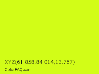 XYZ 61.858,84.014,13.767 Color Image