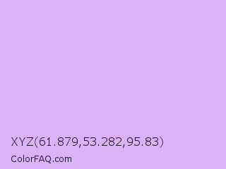 XYZ 61.879,53.282,95.83 Color Image