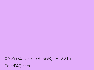 XYZ 64.227,53.568,98.221 Color Image