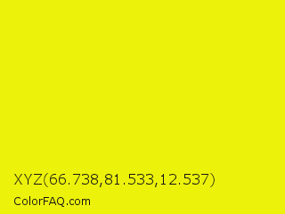 XYZ 66.738,81.533,12.537 Color Image