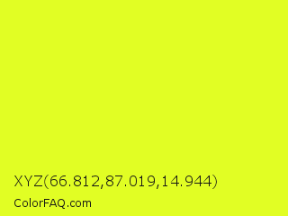 XYZ 66.812,87.019,14.944 Color Image
