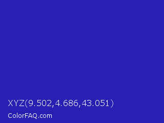 XYZ 9.502,4.686,43.051 Color Image