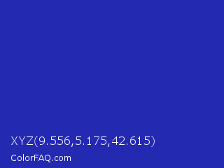 XYZ 9.556,5.175,42.615 Color Image