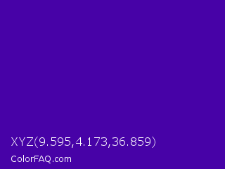 XYZ 9.595,4.173,36.859 Color Image