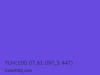 YUV 100.07,61.097,3.447 Color Image