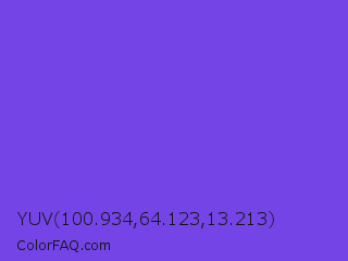 YUV 100.934,64.123,13.213 Color Image
