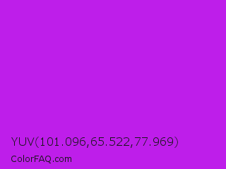 YUV 101.096,65.522,77.969 Color Image