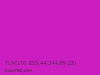 YUV 101.255,44.244,89.23 Color Image