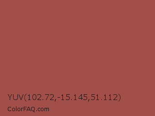 YUV 102.72,-15.145,51.112 Color Image