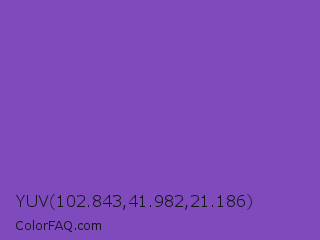 YUV 102.843,41.982,21.186 Color Image