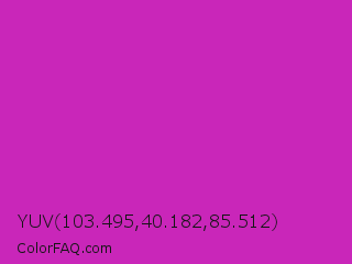 YUV 103.495,40.182,85.512 Color Image