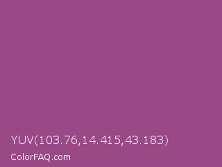 YUV 103.76,14.415,43.183 Color Image