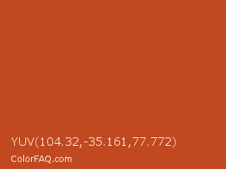YUV 104.32,-35.161,77.772 Color Image