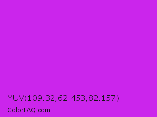 YUV 109.32,62.453,82.157 Color Image