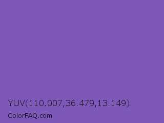 YUV 110.007,36.479,13.149 Color Image