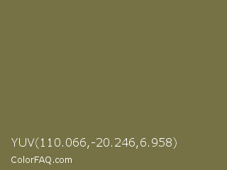 YUV 110.066,-20.246,6.958 Color Image