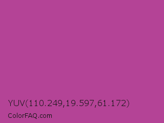 YUV 110.249,19.597,61.172 Color Image