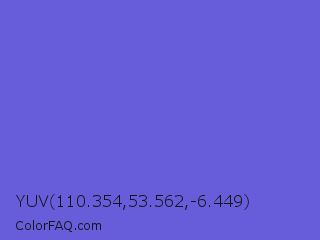 YUV 110.354,53.562,-6.449 Color Image