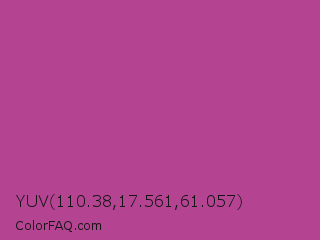 YUV 110.38,17.561,61.057 Color Image