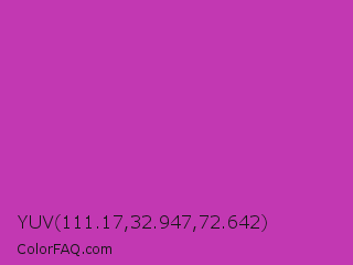 YUV 111.17,32.947,72.642 Color Image