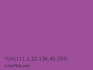 YUV 111.1,22.136,40.254 Color Image