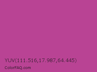 YUV 111.516,17.987,64.445 Color Image