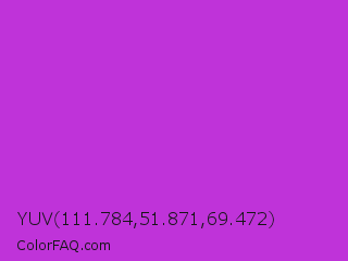 YUV 111.784,51.871,69.472 Color Image