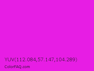 YUV 112.084,57.147,104.289 Color Image