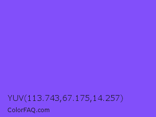 YUV 113.743,67.175,14.257 Color Image