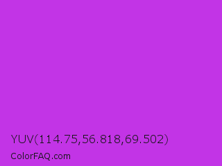 YUV 114.75,56.818,69.502 Color Image