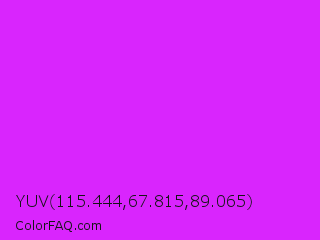 YUV 115.444,67.815,89.065 Color Image