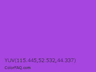 YUV 115.445,52.532,44.337 Color Image