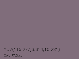 YUV 116.277,3.314,10.281 Color Image