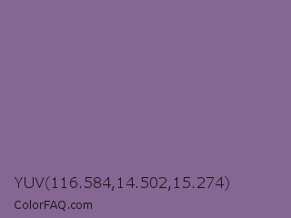 YUV 116.584,14.502,15.274 Color Image