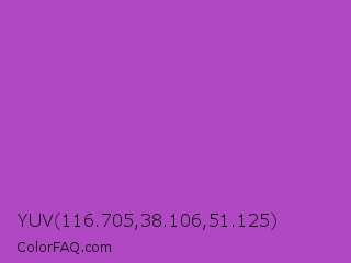 YUV 116.705,38.106,51.125 Color Image