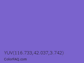 YUV 116.733,42.037,3.742 Color Image