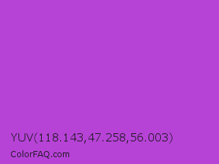 YUV 118.143,47.258,56.003 Color Image