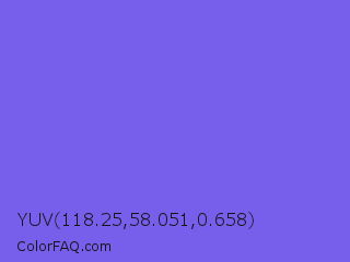 YUV 118.25,58.051,0.658 Color Image