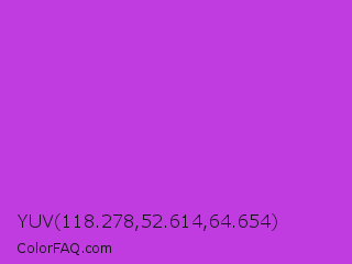 YUV 118.278,52.614,64.654 Color Image