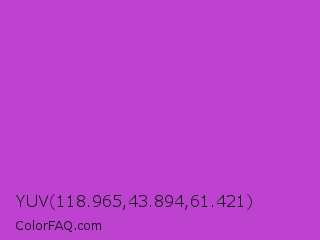 YUV 118.965,43.894,61.421 Color Image