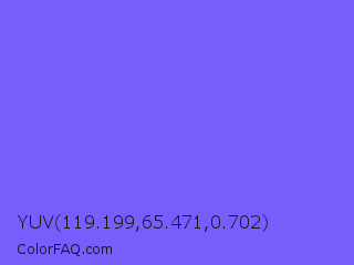 YUV 119.199,65.471,0.702 Color Image
