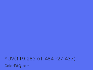 YUV 119.285,61.484,-27.437 Color Image