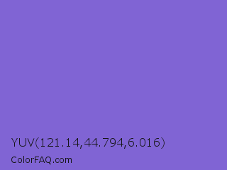 YUV 121.14,44.794,6.016 Color Image