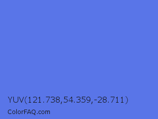 YUV 121.738,54.359,-28.711 Color Image