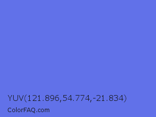 YUV 121.896,54.774,-21.834 Color Image