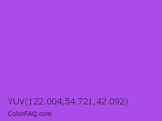 YUV 122.004,54.721,42.092 Color Image