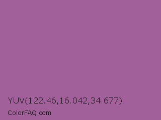 YUV 122.46,16.042,34.677 Color Image