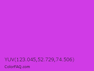 YUV 123.045,52.729,74.506 Color Image
