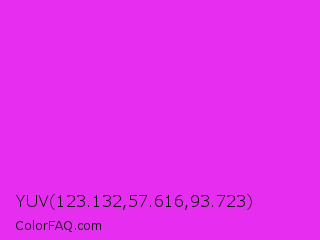 YUV 123.132,57.616,93.723 Color Image